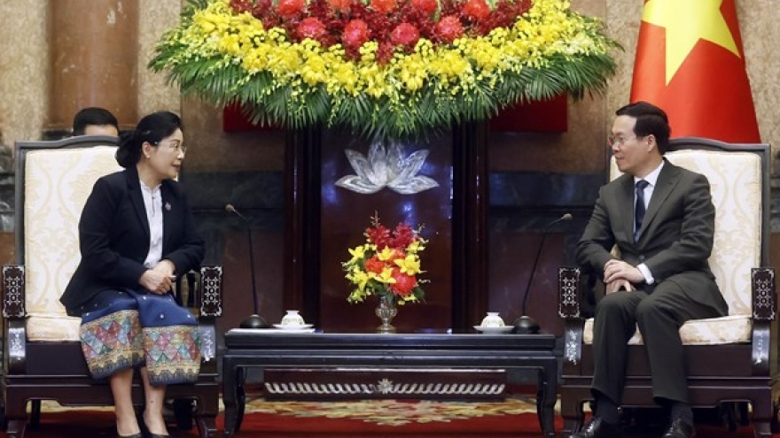 President Vo Van Thuong welcomes Chief Justice of Lao supreme court